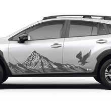 Portes latérales Mountains de paysage d'aigle en vinyle autocollante - Graphic Sticker Universal Fit Suba
 3