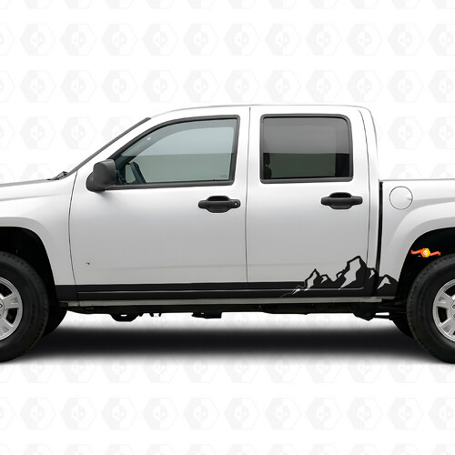 Bandes Vinyle Montagne pour Porte et Bas de Caisse Chevrolet Colorado 1ère Gen 2004-2012