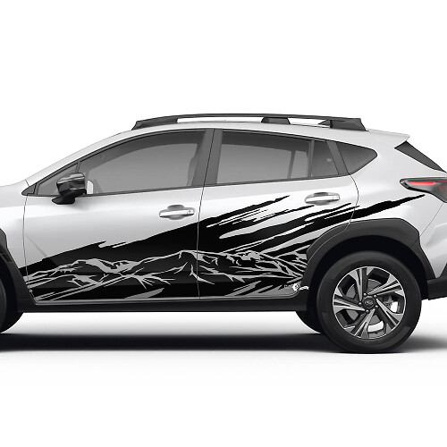 Portes latérales Mountains de paysage Splash Decal en vinyle - Graphic Sticker Universal Fit Suba
