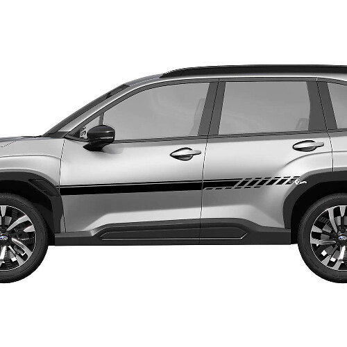 Doors latéraux rayures en vinyle - autocollant graphique ajustement universel Suba Forester
 1