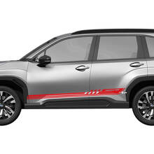 Portes latérales rayures à carreaux en vinyle - autocollant graphique ajustement universel Suba Forester
 3