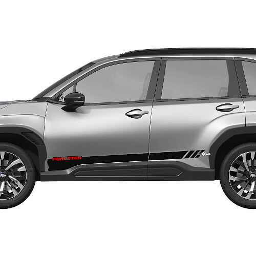 Portes latérales Stripes de panneau de bascule en vinyle - autocollant graphique ajustement universel Suba forester
