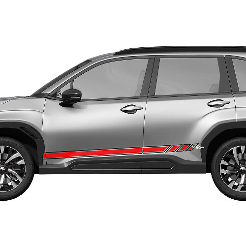 Bandes de course en vinyle autocollantes pour bas de caisse de portes latérales 4 pour Subaru