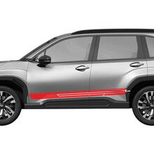 Bas de caisse latéraux Autocollant vinyle bandes de course 2 pour Subaru 2