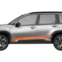 Bas de caisse latéraux Autocollant vinyle bandes de course 2 pour Subaru 3