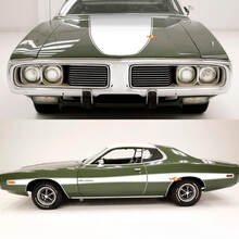 1973-74 CHARGER SIDE accent Stripe Hood Kit en vinyle Stickers Stickers
 2