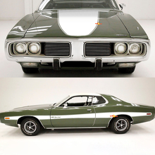 Kit de décalcomanies en vinyle pour capot et bandes latérales Accent pour Dodge Charger 1973-74_2