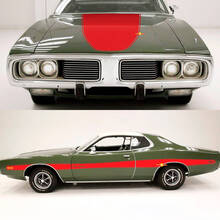 1973-74 CHARGER SIDE accent Stripe Hood Kit en vinyle Stickers Stickers
 3