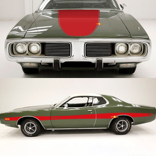 Kit de décalcomanies en vinyle pour capot et bandes latérales Accent pour Dodge Charger 1973-74_3