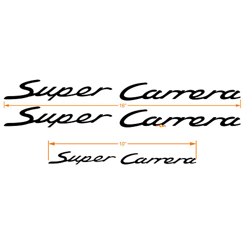 Sticker Autocollant arrière Super Carrera s'adapte à Porsche
