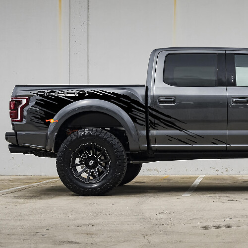 Autocollant graphique de protection latérale pour benne adapté à Ford F150 Raptor Roush Package 2

