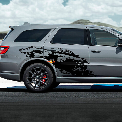 Dodge Durango rt a détruit les autocollants en vinyle de décalage éclaboussant
