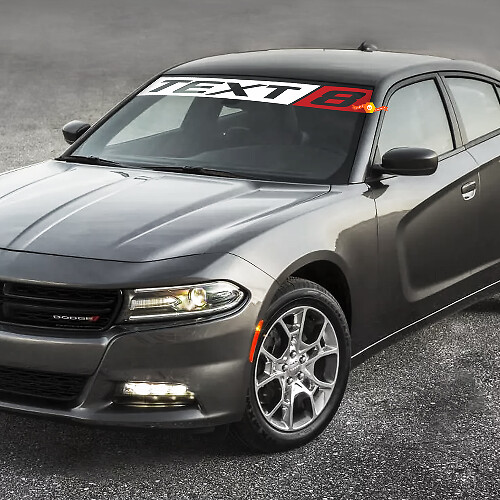 Autocollant en vinyle personnalisé style SRT8 pour pare-brise Dodge Charger
