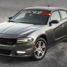 Autocollant en vinyle personnalisé style SRT8 pour pare-brise Dodge Charger_2
