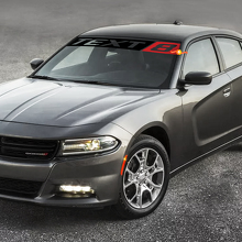 Autocollant en vinyle personnalisé style SRT8 pour pare-brise Dodge Charger_3