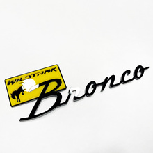 Brronco Wildtrak Fender Badges Tailgate Emblem 3D Badge Black vs Red
 2