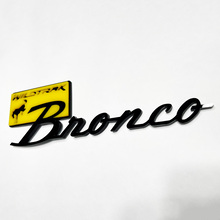 Brronco Wildtrak Fender Badges Tailgate Emblem 3D Badge Black vs Red
 3