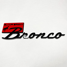 Brronco Banques extérieures badges Fender Tailgate Emblem 3D Badge Red vs Black
 2