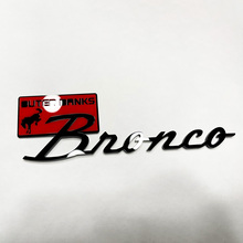 Brronco Banques extérieures badges Fender Tailgate Emblem 3D Badge Red vs Black
 3