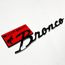 Brronco Banques extérieures badges Fender Tailgate Emblem 3D Badge Red vs Black
 5