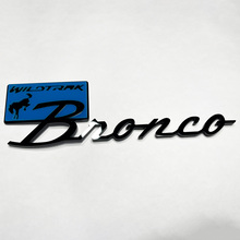 Brronco Wildtrak Fender Badges Tailgate Emblem 3d Badge Black vs Blue
 2