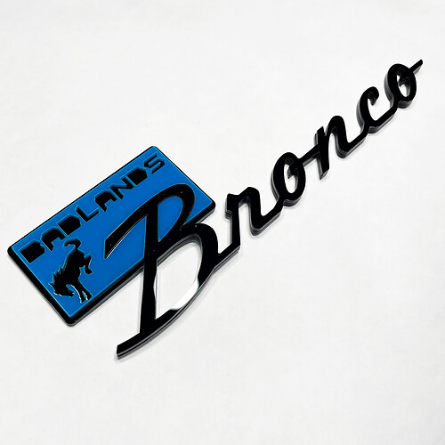 Badges badges badlands badges tailgate embranche 3d badge noir vs bleu 1
