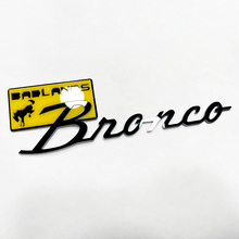 Badges badges badlands badges tailgate embranche 3d badge noir vs jaune
 4