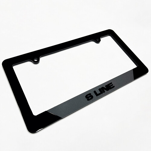 S LIGNE VICHIELLE Plaque d'immatriculation Couvre les cadres décor pour la ligne Audi S
