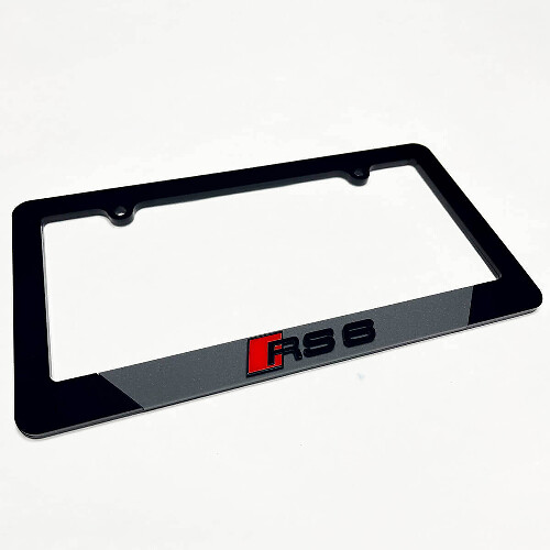 Cadre de plaque d'immatriculation en acrylique style RS6 pour Audi RS6