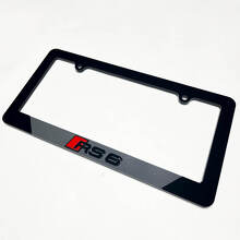 Cadre de plaque d'immatriculation en acrylique style RS6 pour Audi RS6_5