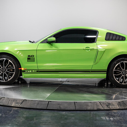 Autocollant Vinyle Latéral Style Bandes GT 5.0 pour Musclecar Musclecarmodel