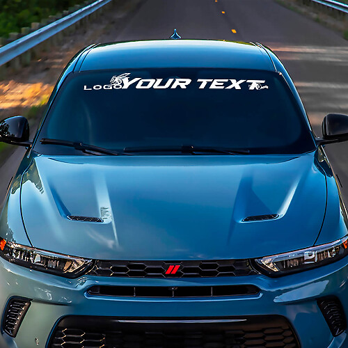 Lettrage personnalisé et autocollant en vinyle pour pare-brise avec logo Dodge Hornet