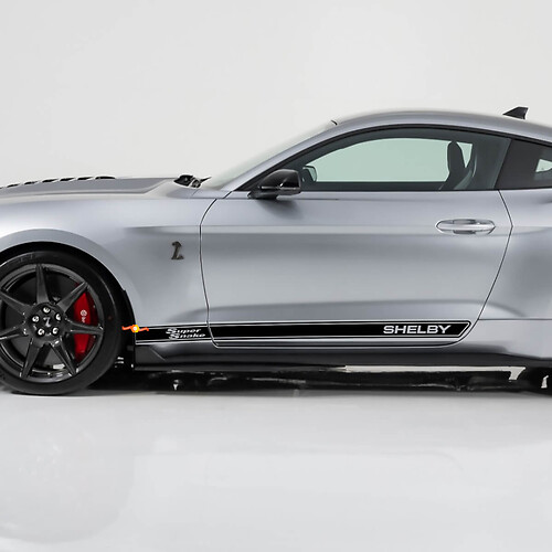 Séprèces du panneau de rocker Shelby Super Snake pour Ford Mustang
