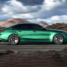 Kit d'autocollants vinyle bandes latérales style M Performance pour BMW Série 5 G60 M5 G90_2