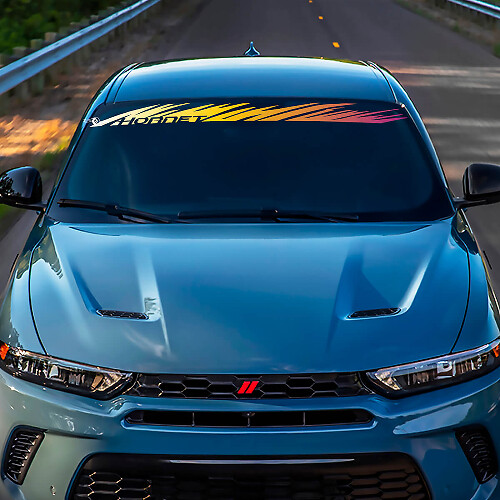 Banner de pare-brise Sticker Sticker - Graphique en vinyle personnalisé ajusté pour esquiver Hornet
