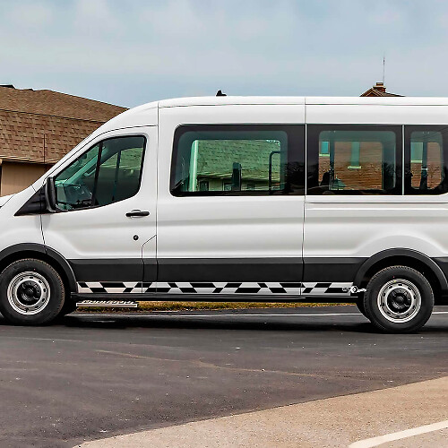 Sécractions à carreaux latérales en vinyle Ford Transit Vinyle
