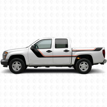 Bandeaux vinyle supérieurs accentués balayant porte et flanc de benne pour Chevrolet Colorado 1ère génération 2004-2012_2