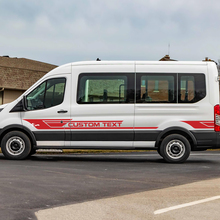 Ford Transit Text personnalisé Vinyl Side Stripes décalcomanies 2
 3