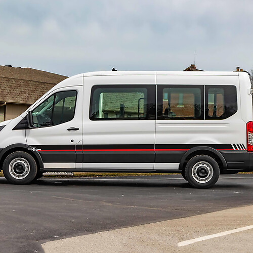 Ford Transit Racing Graphics Vinyl Side Stripes décalants autocollants 2
