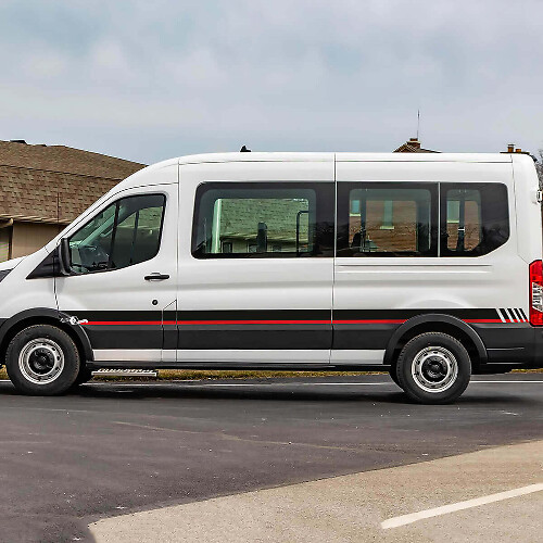 Autocollants Vinyle Graphiques Bandes Latérales de Course 2 pour Ford Transit