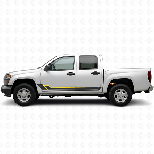 Bandes Vinyle Angulaires Contour Porte & Bas de Caisse pour Chevrolet Colorado 1ère Gén 2004-2012