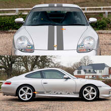 Kit d'autocollants décalcomanies latérales rétro Carrera Stripes pour capot et pare-brise 2 pour Porsche 911 2