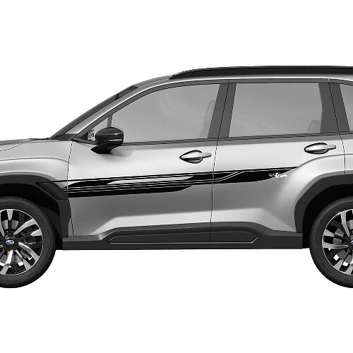 Bandes de course en vinyle autocollantes pour bas de porte latérale 5 pour Subaru