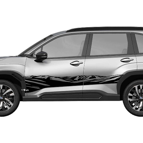 Autocollant Vinyle Rayures de Course Plinthe Porte Latérale Montagne pour Subaru