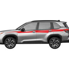 Bandeaux Latéraux Bas de Portière Autocollants Vinyle Rayures de Course 6 pour Subaru 3