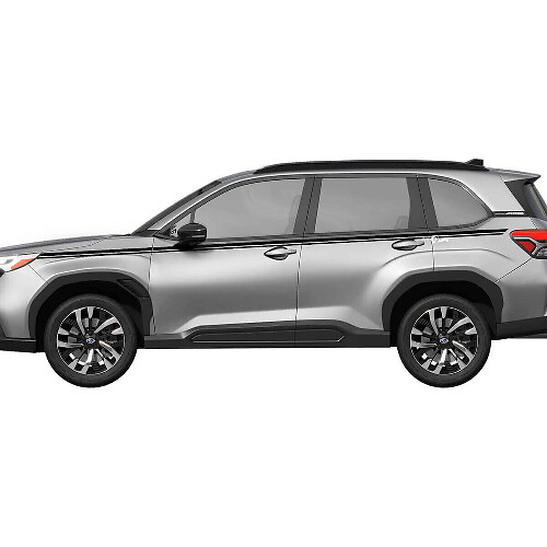 Kit de décalcomanies en vinyle avec doubles bandes fines latérales pour Subaru Forester