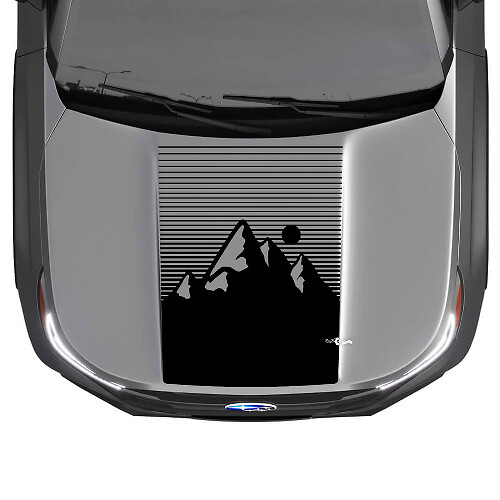 Autocollant en vinyle pour capot de montagne pour Subaru Forester

