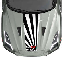 Kit d'autocollants Rays Hood JDM Stripes pour Nissan GT-R 2