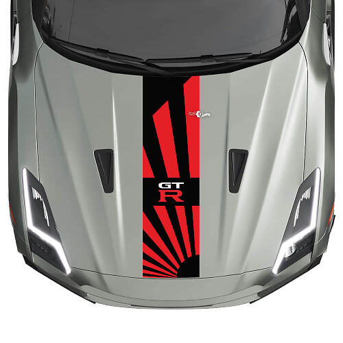 Hood JDM Stripes Decal Kit pour Nissan GT-R 2
