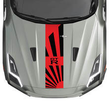 Hood JDM Stripes Decal Kit pour Nissan GT-R 2
 3